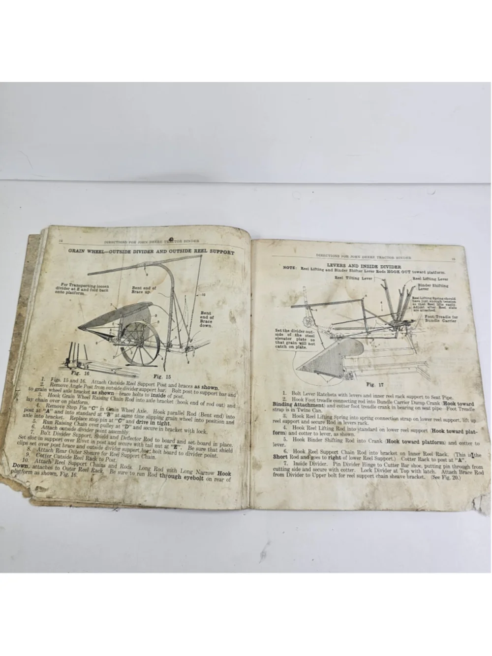 Vintage John Deere Tractor Binder 8 & 10 Foot Operator Parts Manual Booklet... - Picture 5 of 10